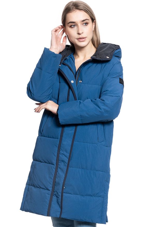 Lee - KURTKA DAMSKA LEE LONG PUFFER OIL BLUE L56WVDMO 112113147