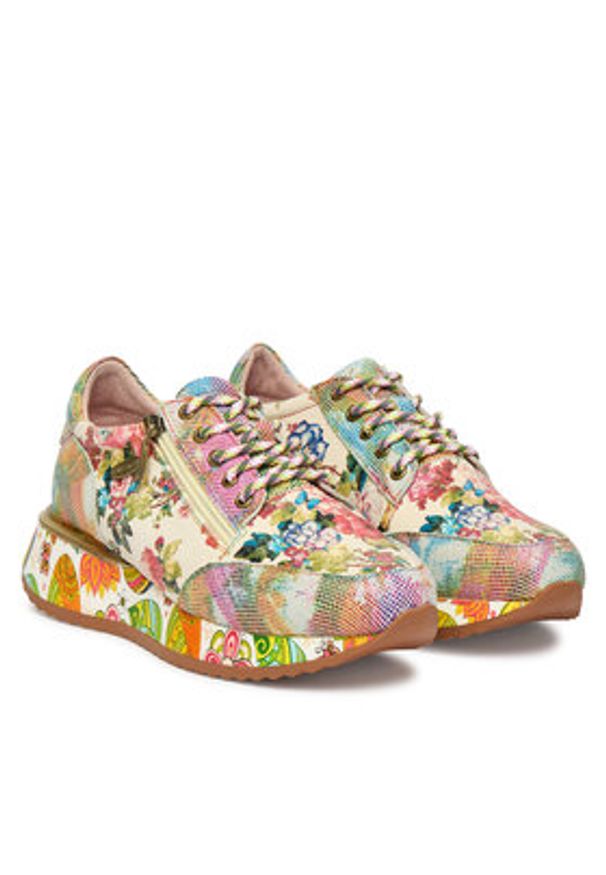 Laura Vita Sneakersy Delphine 06 Kolorowy. Materiał: skóra. Wzór: kolorowy