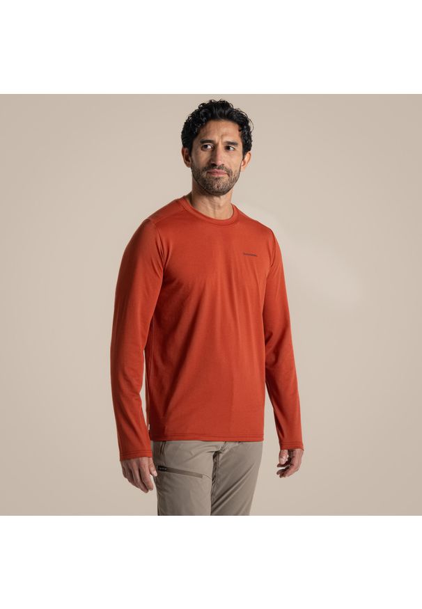CRAGHOPPERS - Longsleeve męskie Craghoppers NosiLife Abel LS T-Shirt. Kolor: pomarańczowy. Długość rękawa: długi rękaw