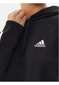 Adidas - adidas Bluza Essentials 3-Stripes French Terry Crop Hoodie IC8767 Czarny Regular Fit. Kolor: czarny. Materiał: bawełna #6