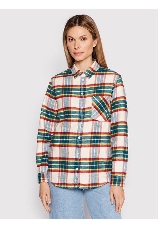 The Kooples Koszula Check Motif FCCL25038K Kolorowy Oversize. Materiał: bawełna. Wzór: kolorowy