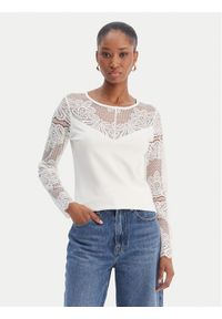 Morgan Bluzka 261-TCLARA Biały Regular Fit. Kolor: biały. Materiał: syntetyk #1