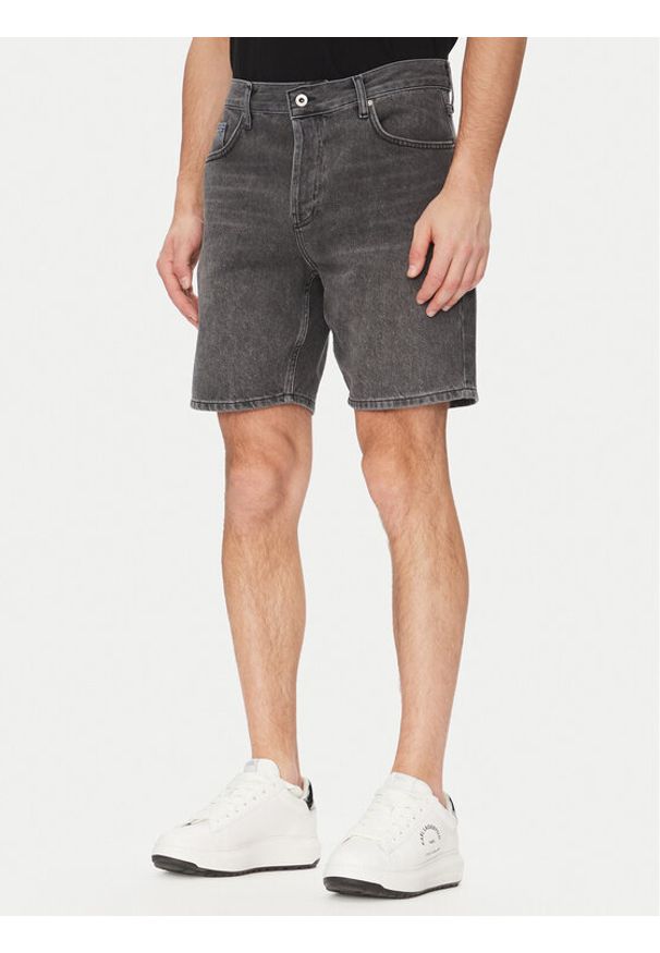 Karl Lagerfeld Jeans Szorty jeansowe A2M10084 Szary Relaxed Fit. Kolor: szary. Materiał: bawełna