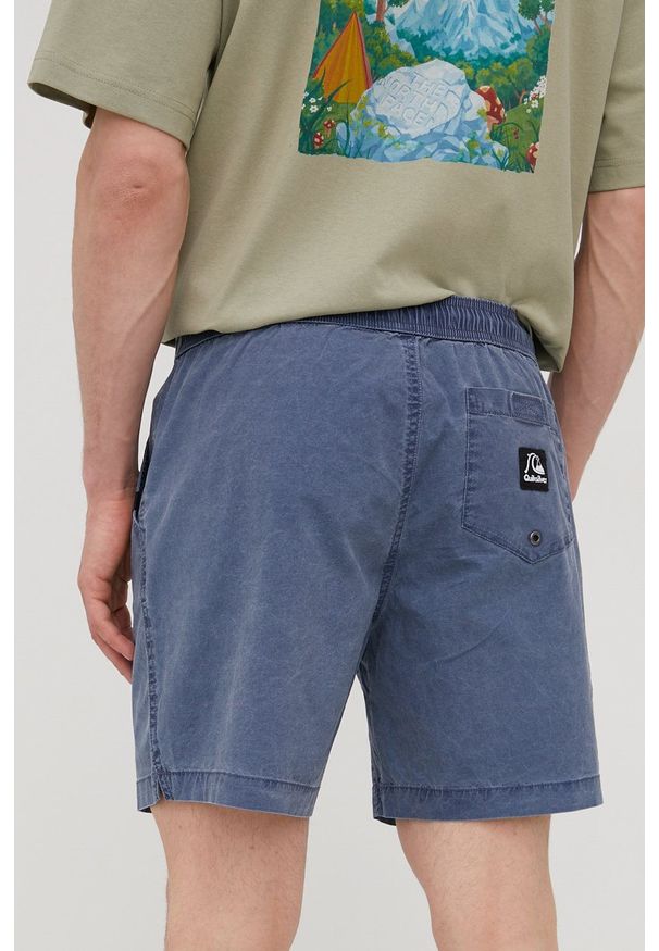 Quiksilver szorty męskie kolor fioletowy. Okazja: na co dzień. Kolor: fioletowy. Materiał: tkanina. Wzór: gładki. Styl: casual