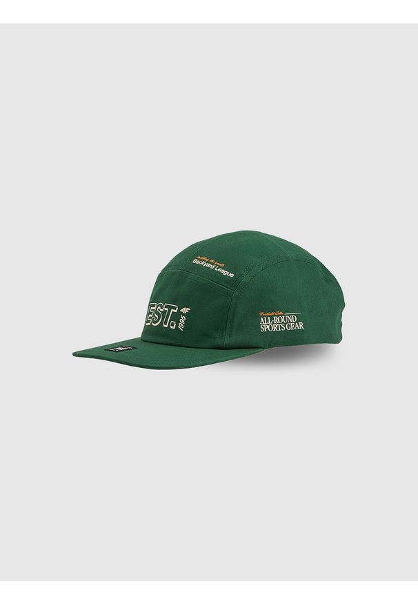 4f - 4F Czapka z daszkiem strapback męska - zielona S/M (58cm). Kolor: zielony. Materiał: bawełna, materiał. Sezon: lato. Styl: casual