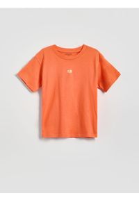 Reserved - Bawełniany t-shirt - czerwony. Kolor: czerwony. Materiał: bawełna