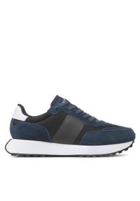 Calvin Klein Sneakersy Low Top Lace Up Mix HM0HM00497 Granatowy. Kolor: niebieski. Materiał: materiał #1