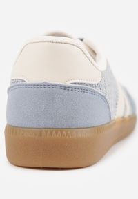 Born2be - Niebieskie Sneakersy Kultowe Tenisówki z Plecioną Strukturą Loraebelle. Nosek buta: okrągły. Zapięcie: sznurówki. Kolor: niebieski. Materiał: skóra, materiał. Obcas: na obcasie. Wysokość obcasa: niski #6