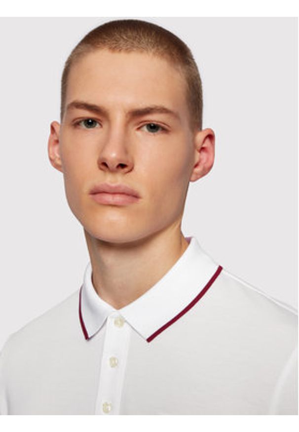 BOSS - Boss Polo Parlay 101 50445486 Biały Regular Fit. Typ kołnierza: polo. Kolor: biały. Materiał: bawełna
