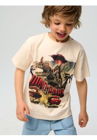 Sinsay - Koszulka Cars - kremowy. Kolor: kremowy #1