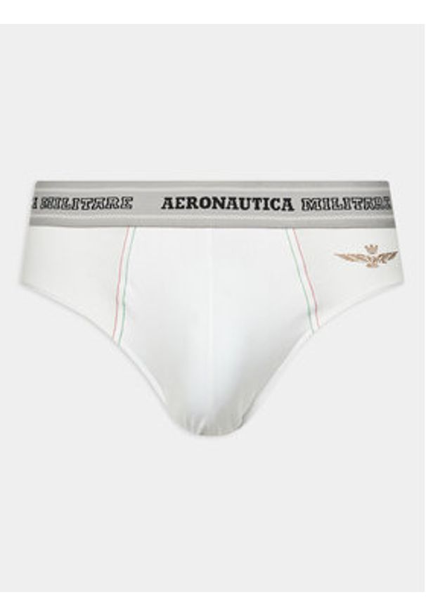 Aeronautica Militare Komplet 2 par slipów AM1USL002 Biały. Kolor: biały. Materiał: bawełna