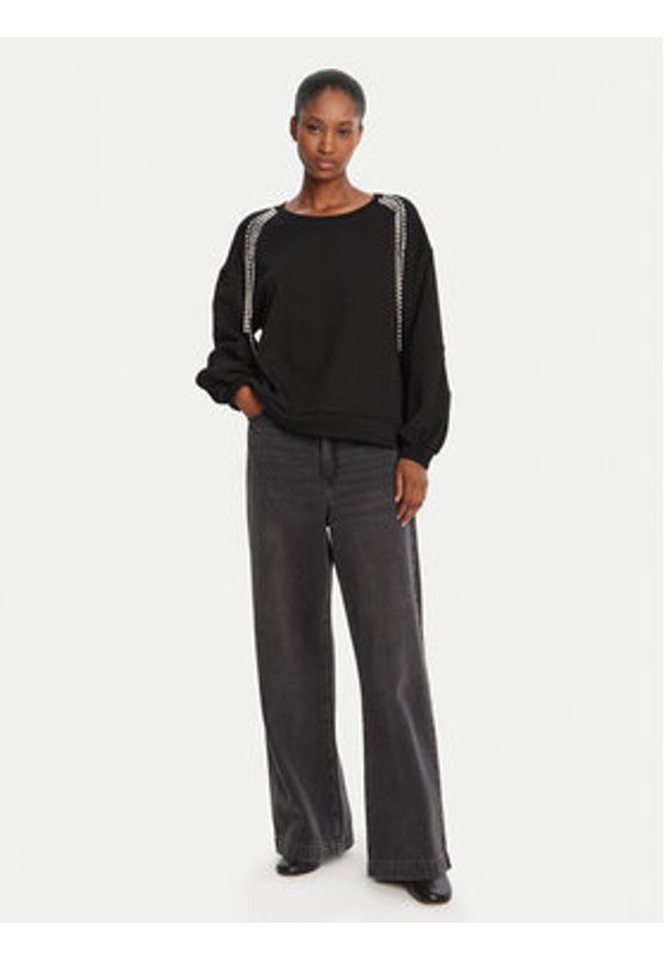 TwinSet - TWINSET Bluza 252LI2MCC Czarny Regular Fit. Kolor: czarny. Materiał: bawełna