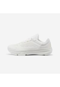 Decathlon - Buty sportowe damskie Essential Icon. Kolor: biały. Materiał: syntetyk, kauczuk. Szerokość cholewki: normalna. Sport: bieganie, fitness