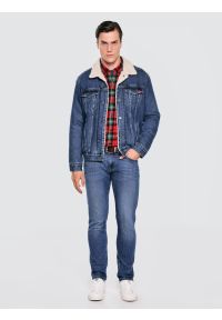 Big-Star - Koszula męska w kratę czerwona Sensitewo 603. Okazja: na co dzień. Kolor: czerwony. Materiał: tkanina, jeans. Wzór: kolorowy, haft, kratka. Styl: casual, elegancki #3