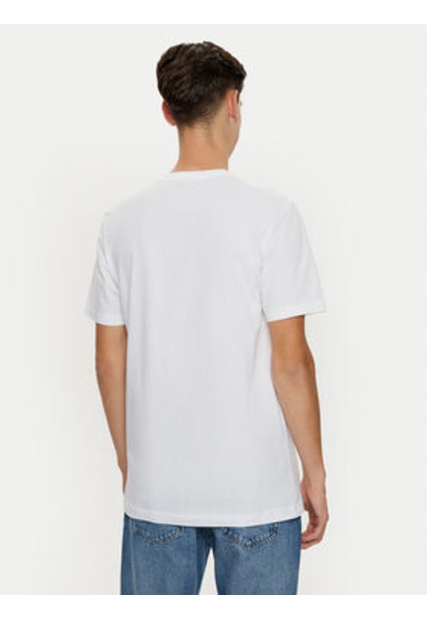 Calvin Klein Jeans T-Shirt Minimal Logo J30J327075 Biały Regular Fit. Kolor: biały. Materiał: bawełna
