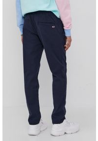 Tommy Jeans Spodnie męskie kolor granatowy dopasowane. Kolor: niebieski