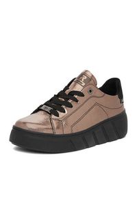 Rieker Sneakersy W2601-91 Złoty. Kolor: złoty. Materiał: skóra, lakier #6