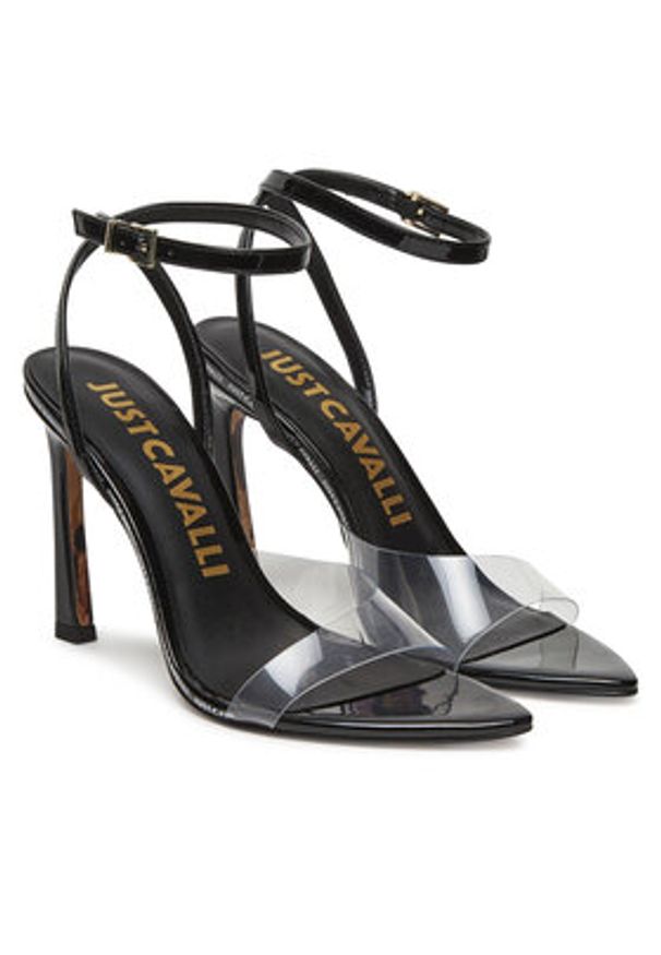 Just Cavalli Sandały 78RA3S58 ZSS72 Czarny. Kolor: czarny. Materiał: skóra