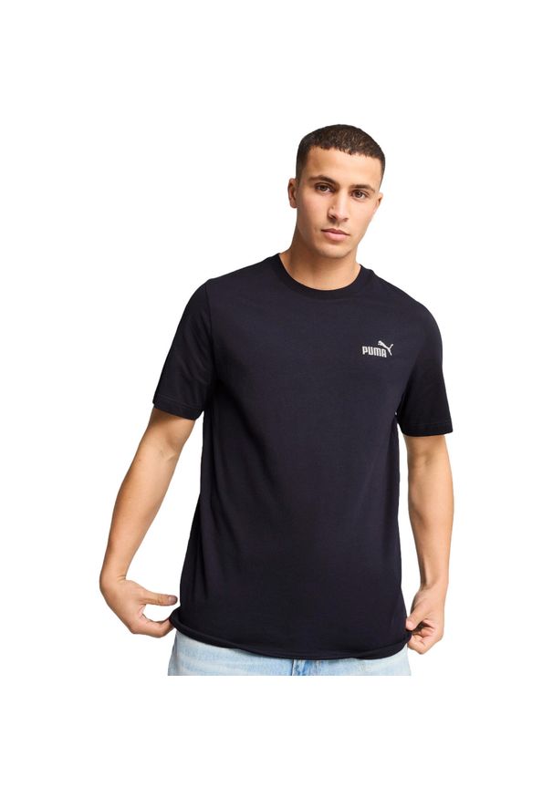 Koszulka Puma Ess Small No. 1 Logo Tee, Mężczyźni. Kolor: wielokolorowy, niebieski, czarny. Wzór: haft