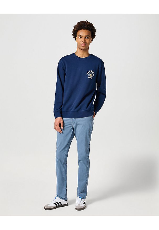 Wrangler - WRANGLER MĘSKA BLUZA CREWNECK SWEATSHIRT NAVY 112357329 W6K0011976