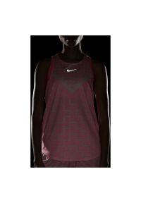 Koszulka damska do biegania Nike Tank Runway CQ7869. Materiał: materiał, elastan, poliester. Technologia: Dri-Fit (Nike). Długość: krótkie. Sport: bieganie, fitness #4
