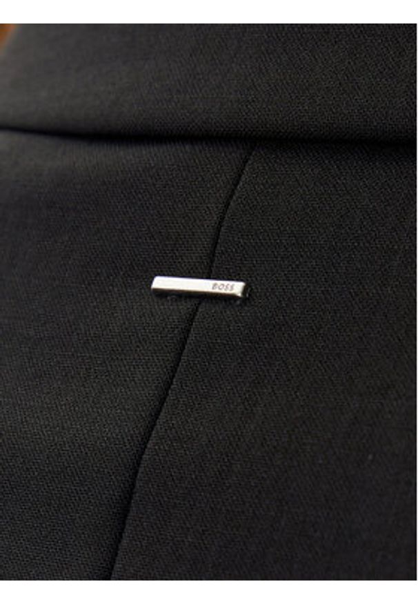 BOSS Marynarka Jaleto9 50546623 Czarny Regular Fit. Kolor: czarny. Materiał: wełna