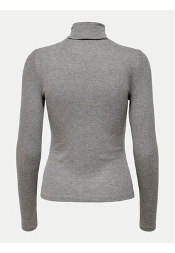 only - ONLY Golf Sille 15256046 Szary Slim Fit. Typ kołnierza: golf. Kolor: szary. Materiał: lyocell