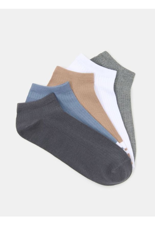 Sinsay - Prążkowane skarpetki 5 pack - wielobarwny. Materiał: prążkowany