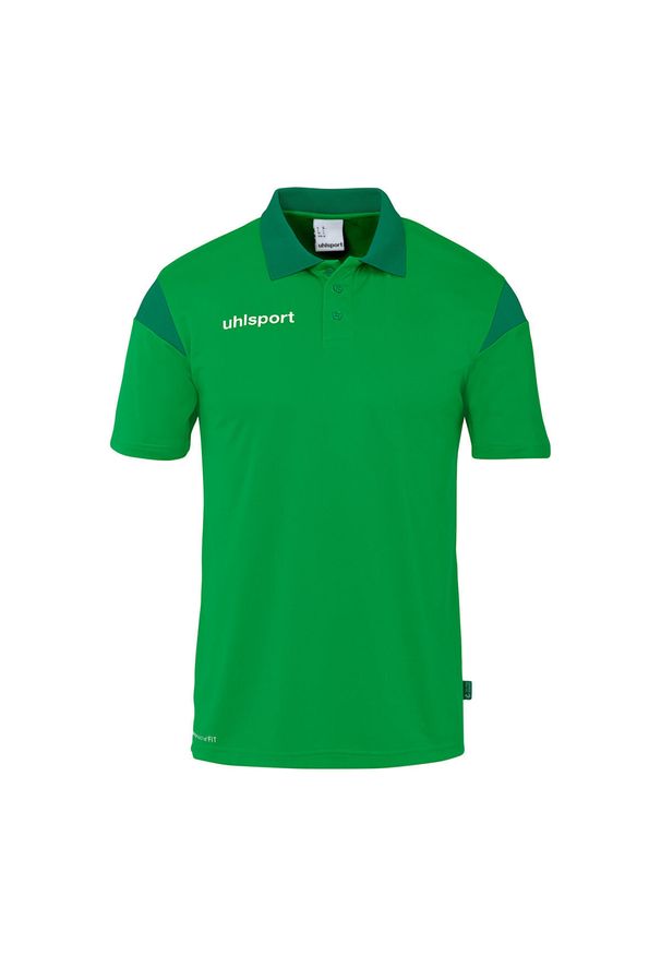 UHLSPORT - Koszulka polo dla dzieci Uhlsport Squad 27. Typ kołnierza: polo. Kolor: niebieski, zielony, wielokolorowy. Wzór: napisy