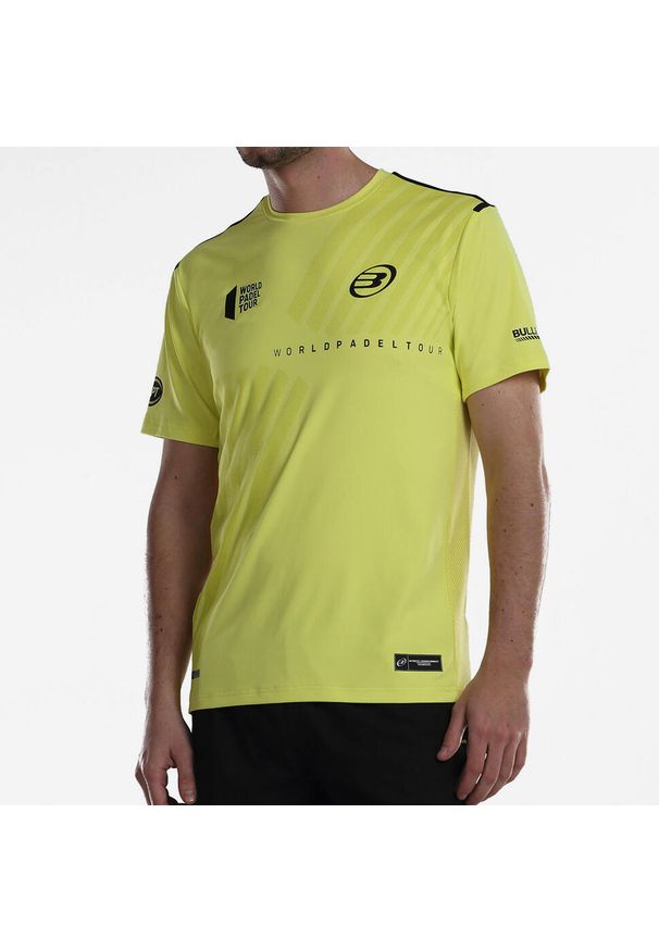 Koszulka do padla Bullpadel Logro. Kolor: żółty. Materiał: poliester, elastan, tkanina