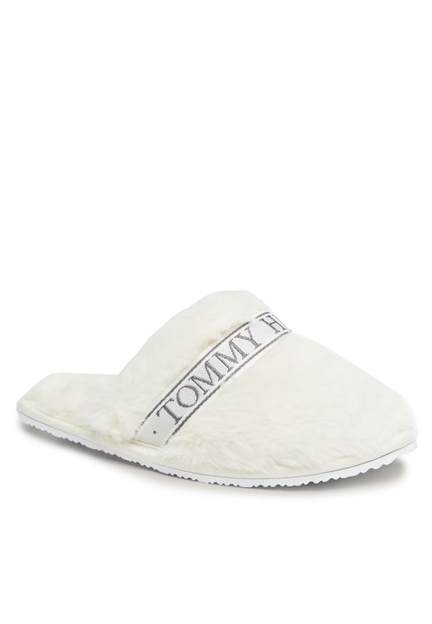 TOMMY HILFIGER - Kapcie Tommy Hilfiger Tommy Fur Hotel Slipper FW0FW07595 Ancient White YBH. Kolor: biały