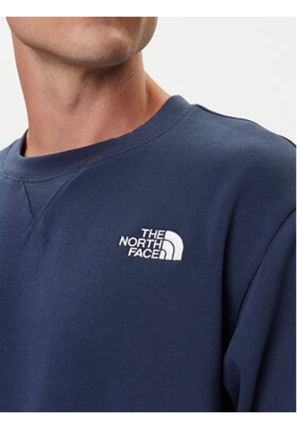 The North Face Bluza Essential NF0A89ET Granatowy Regular Fit. Kolor: niebieski. Materiał: syntetyk, bawełna