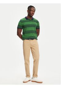 Robe di Kappa Polo Ming 64126KW Zielony Slim Fit. Typ kołnierza: polo. Kolor: zielony. Materiał: bawełna #5