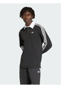 Adidas - adidas Polo 159300 Czarny Loose Fit. Typ kołnierza: polo. Kolor: czarny #1