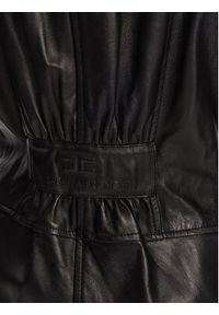 Elisabetta Franchi Kurtka skórzana GD-50Z-56E2-V1350 Czarny Regular Fit. Kolor: czarny. Materiał: skóra