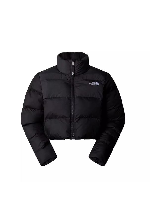 The North Face - Kurtka puchowa Kobieta THE NORTH FACE W CROPPED SAIKURU. Kolor: szary, czarny, wielokolorowy. Materiał: puch. Sport: turystyka piesza