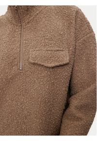 Athlecia Bluza Florrie W Sherpa Half zip EA243308 Brązowy Regular Fit. Kolor: brązowy. Materiał: syntetyk #5