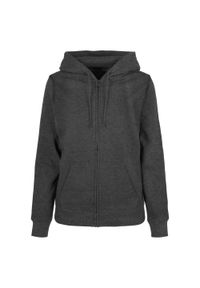 BUILD YOUR BRAND - Bluza Z Kapturem Damska Basic Full Zip. Typ kołnierza: kaptur. Kolor: wielokolorowy, szary, brązowy