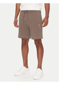 BOSS Szorty sportowe Sewalk 50511726 Beżowy Regular Fit. Kolor: beżowy. Materiał: bawełna. Styl: sportowy