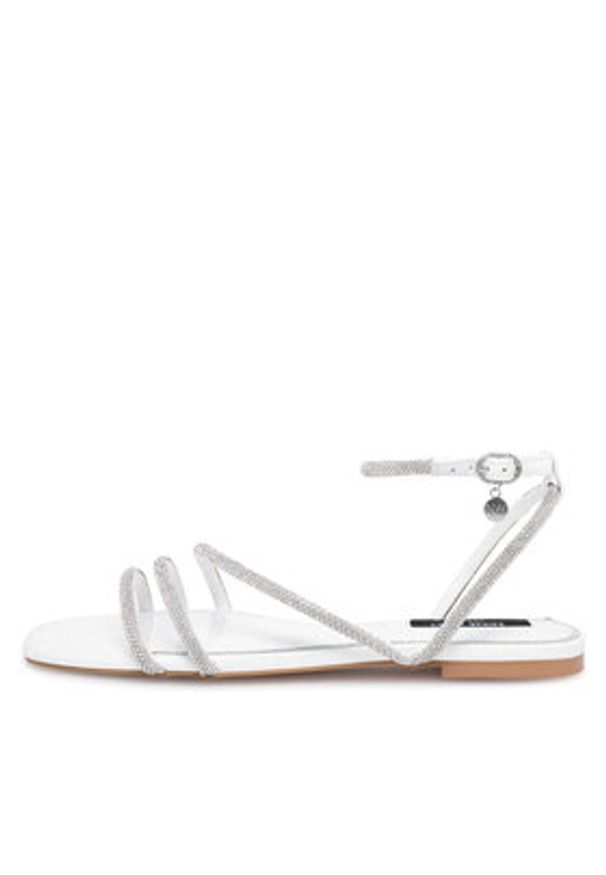 Nine West Sandały WFA2766-1 Biały. Kolor: biały. Materiał: syntetyk