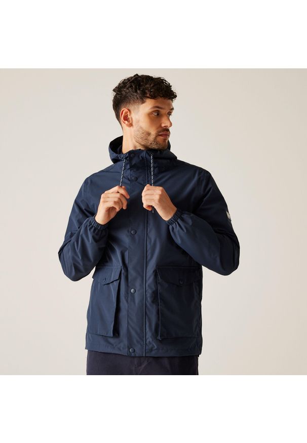 Regatta - Kurtka turystyczna przeciwdeszczowa męska Bayano wodoodporna. Kolor: czerwony. Materiał: tkanina, poliester. Sport: turystyka piesza