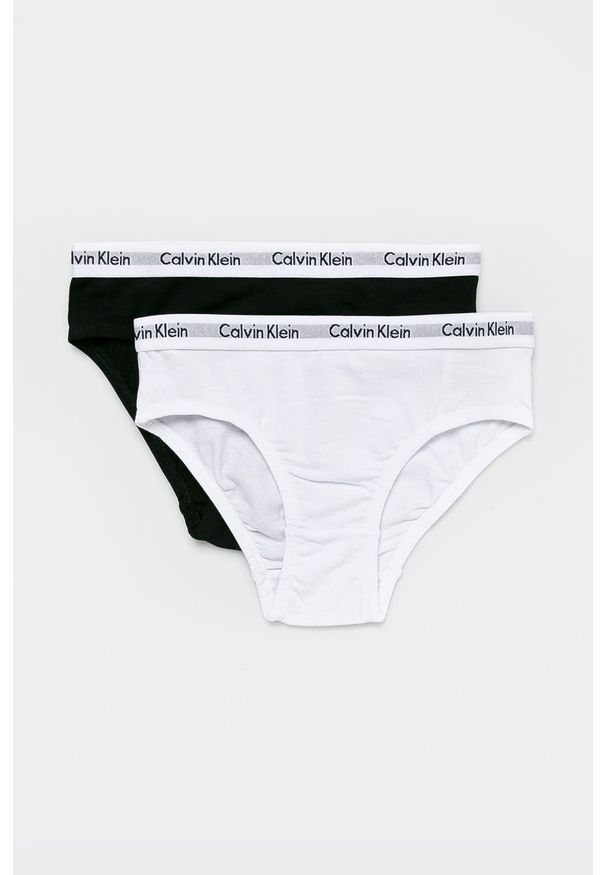 Calvin Klein Underwear - Figi dziecięce (2-pack). Kolor: biały. Materiał: bawełna, dzianina, elastan. Wzór: gładki