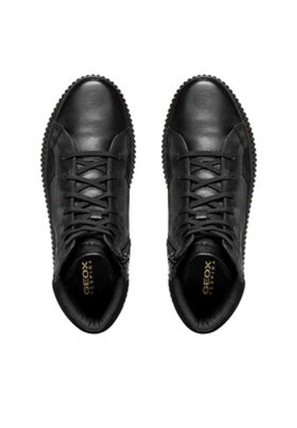 Geox Trzewiki D Graisy D46XFC 046LT C9999 Czarny. Kolor: czarny. Materiał: skóra