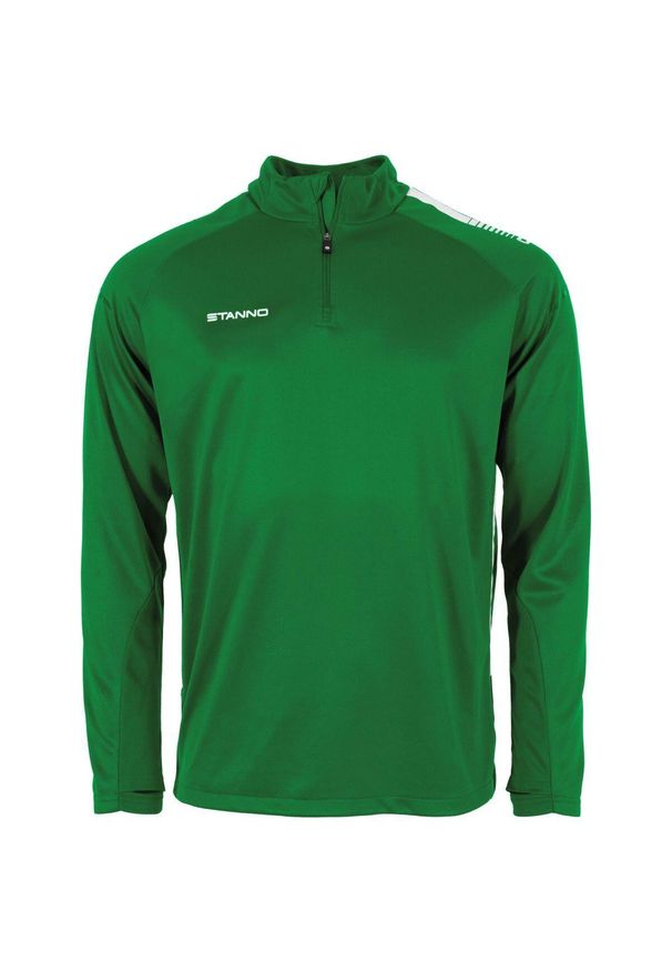 STANNO - Bluza dziecięca 1/4 z zamkiem błyskawicznym Stanno First. Kolor: wielokolorowy, biały, zielony. Materiał: poliester