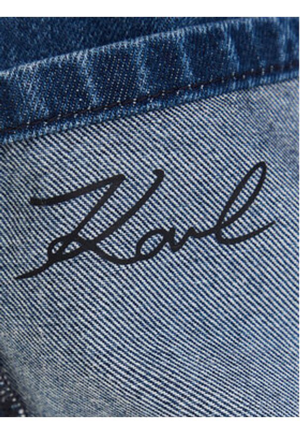 Karl Lagerfeld - KARL LAGERFELD Jeansy A3W10017 Niebieski Straight Fit. Kolor: niebieski