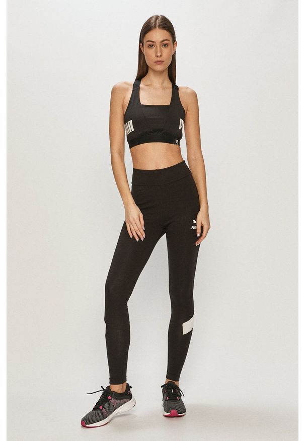 Puma - Legginsy. Stan: podwyższony. Kolor: czarny