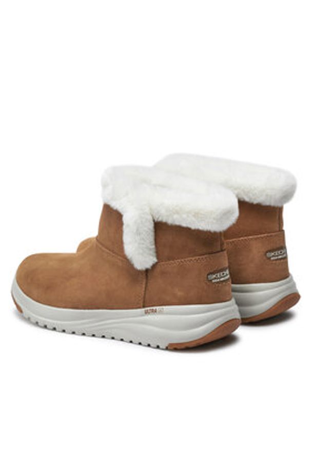 skechers - Skechers Botki On-the-GO Stellar 144775 Brązowy. Kolor: brązowy. Materiał: skóra, zamsz