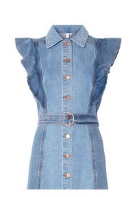 YAS Sukienka jeansowa Cawi 26037659 Niebieski Regular Fit. Kolor: niebieski. Materiał: bawełna #4