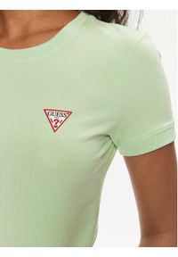Guess T-Shirt W2YI44 J1314 Zielony Slim Fit. Kolor: zielony. Materiał: bawełna