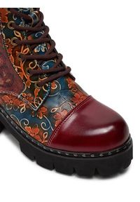 Laura Vita Trzewiki Kleo 05 Bordowy. Kolor: czerwony. Materiał: skóra #3